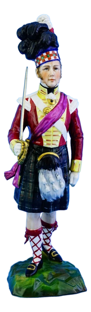 19th Century Porcelain Napoleonic Soldier Figurine from Capodimonte Manufacture, 1800s