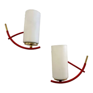 Maison Arlus Red Sconces with Brass & Cylinder Opaline Shades Art Deco - A Pair