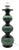 Space Age Table Lamp with Large 3-tier Ceramic Lamp Base in Emerald Green from Kaiser Leuchten For Sale