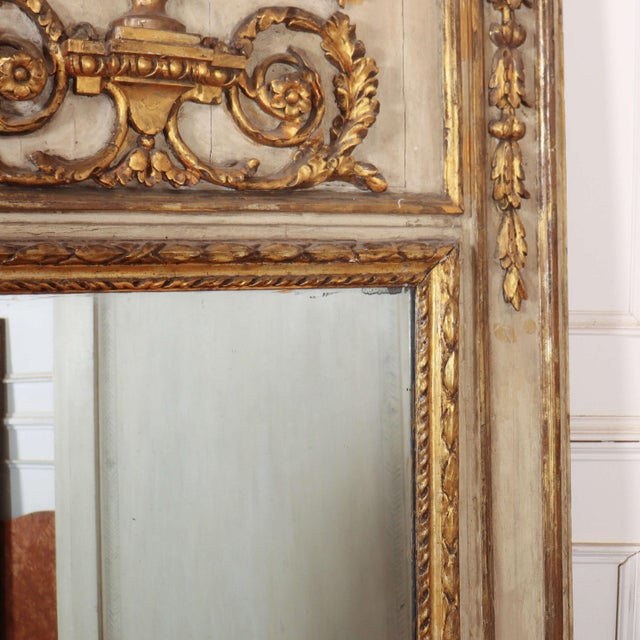 French Painted Trumeau Mirror For Sale - Image 6 of 15