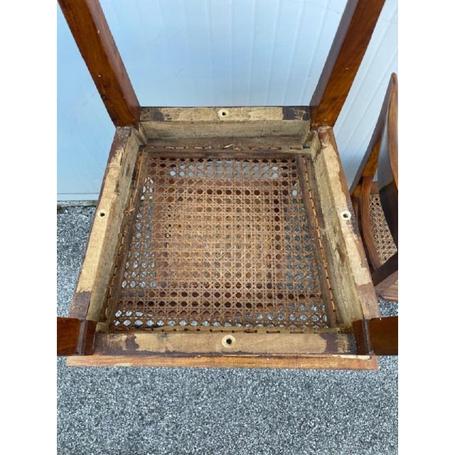 Dining Chairs in Wood and Vienna Straw, Set of 8 For Sale - Image 6 of 10