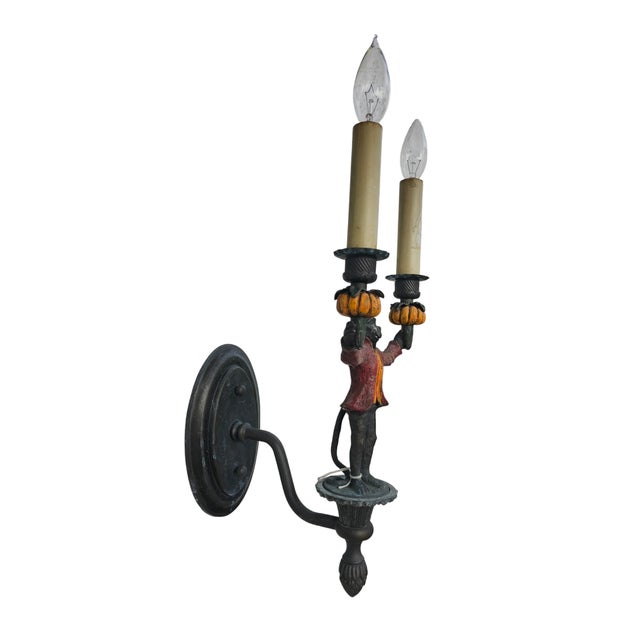 English Pair of Vintage Monkey Wall Sconces For Sale - Image 3 of 7