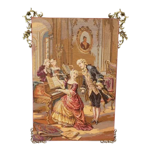 Early 20th Century Louis XIV Ormolu Mounted and Framed Handvoven Tapestry