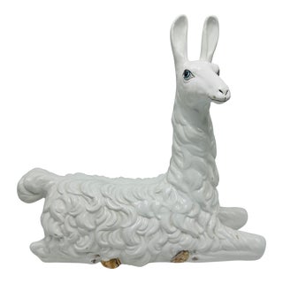 Vintage Italian Ceramic Llama For Sale