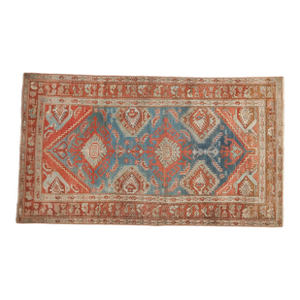 Vintage Distressed Hamadan Rug - 3'5" x 5'11"