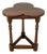 Midcentury English Oak Clover Cricket Table For Sale