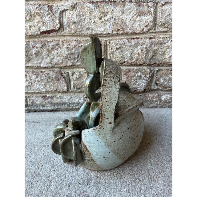 Sky Blue Vintage Ceramic Sculpture, France For Sale - Image 8 of 17