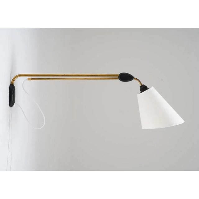 Mid-Century Scandinavian Swivel Arm Wall Lamp by Pagos, 1950s For Sale - Image 3 of 10