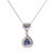 Contemporary Sapphire and Diamond Platinum Mini Pendant Necklace - Fei Liu For Sale - Image 3 of 6