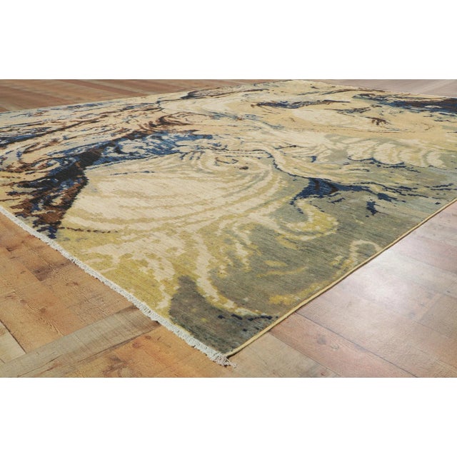 Biophilic Design Vintage Style Rug, 09'05 X 12'09 For Sale - Image 9 of 13