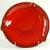An impressive, large ashtray made of glazed ceramic. Beautiful, vibrant orange-red color. The ashtray comes from the 1970s...