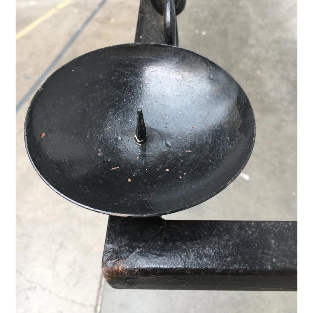 1970s Brutalist Candleholder Chandelier For Sale - Image 5 of 18