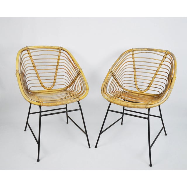 Set of Vintage Wicker Chairs, 1970s For Sale - Image 9 of 9
