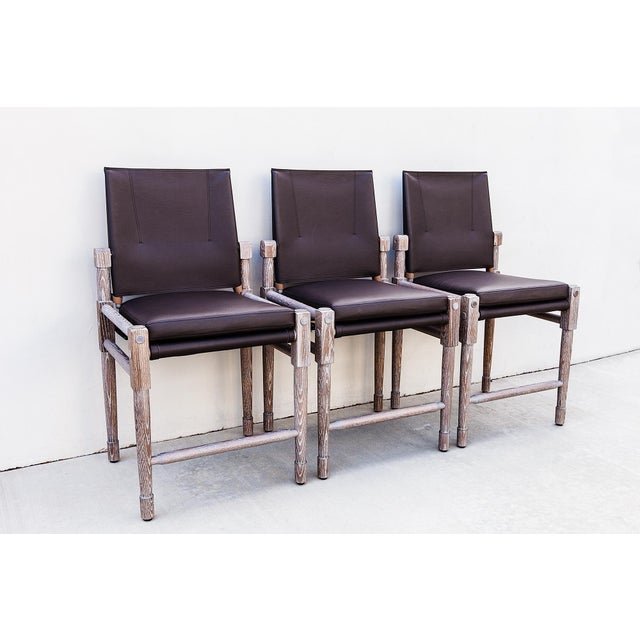 Richard Wrightman "Chatwin" Counter Chairs in White Oak and Leather For Sale - Image 15 of 15