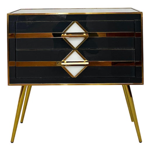 Vintage Dark Grey Nightstand, 1970 For Sale