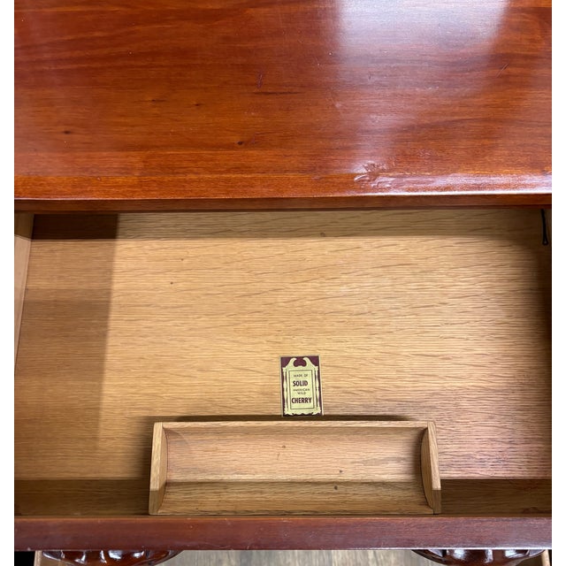 Vintage Davis Cabinet Co Lillian Russell Victorian Style Walnut Vanity Desk For Sale - Image 12 of 16