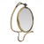 1940’s Italian Shaving Mirror, Brass & Rattan For Sale