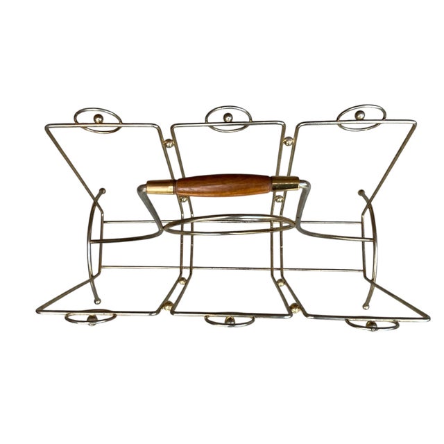 Vintage Metal Magazine Rack Mid-Century Modern For Sale - Image 16 of 16