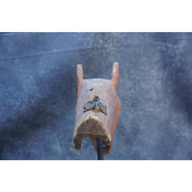 Late 19th Century Late 19th Century Folk Art Carved Wooden Horse Head For Sale - Image 5 of 7
