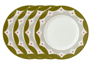Spode Kit Kemp Geo Geo Salad Plate 8.75", Set of 4