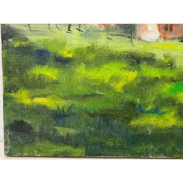 Clifford Holmes "Country Farm" Original Oil Painting C.1950 For Sale In San Francisco - Image 6 of 9