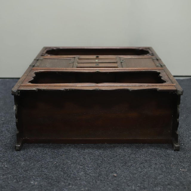 Chinese Vintage Chinese Hardwood Two-Tier Display Cabinet (Curio) With Drawers - 76cm For Sale - Image 3 of 9