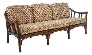 McGuire C-1 Rattan Three-Seat Sofa