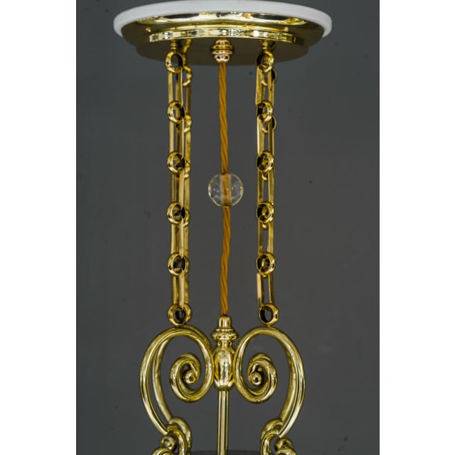 Art Deco Pendant Vienna Around 1920s with Original Cut Glass Shade For Sale - Image 4 of 18