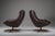 Brown Danish Swivel Lounge Chairs in Leather by H.W. Klein for Bramin, Denmark, 1970s, Set of 2 For Sale - Image 8 of 18