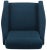 Wood Velvet Retro Mid Century Accent Chair in Navy For Sale - Image 7 of 10