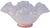 Lovely and playful heavy glass centerpiece hand-blown in a pale-peach color, featuring an elegant and sleek ruffled edges...