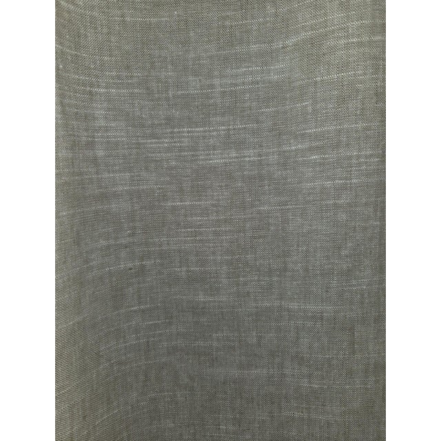 Drape Panels (4 Panels 48"x96") Linen Khaki Blackout For Sale - Image 9 of 10