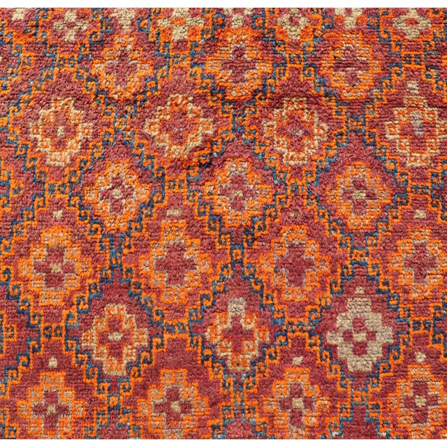 Tribal Antique Hand-Knotted Baluch Tribal Runner With All-Over Geometric Diamond Design For Sale - Image 3 of 11