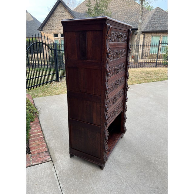 Antique French Victorian Era Chest of Drawers Campaign Wellington