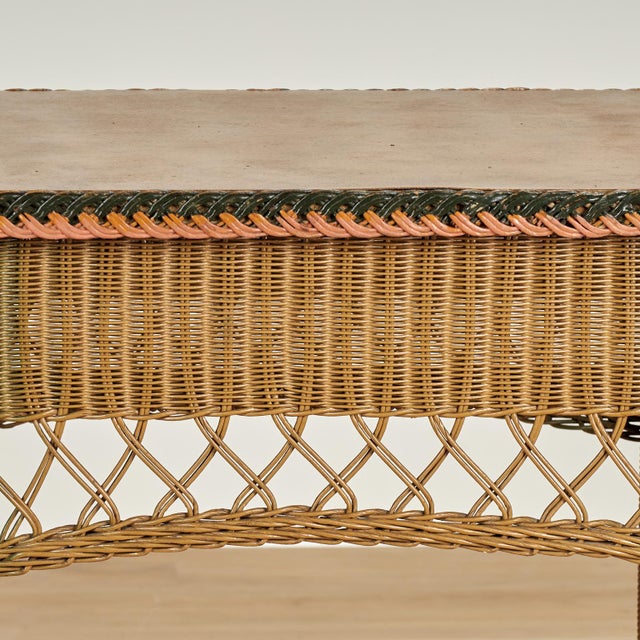 Antique Wicker Table by Llyod Loom For Sale - Image 4 of 10