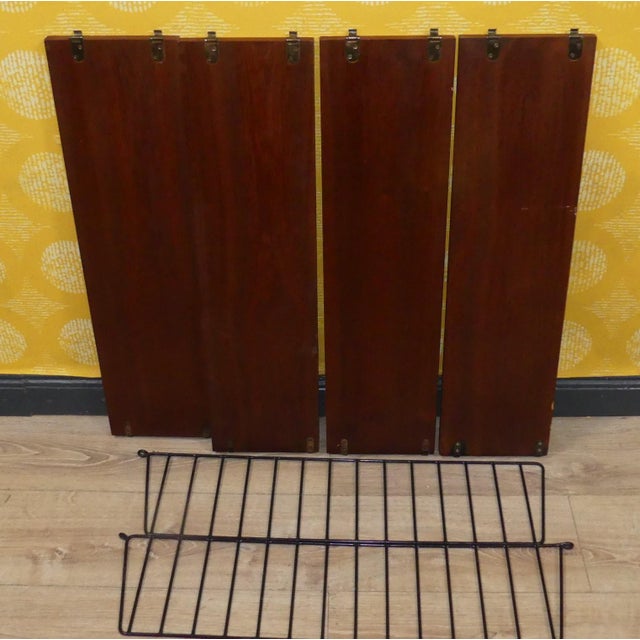 Swedish String Shelving Unit with Teak Shelves by Nisse Strinning for String, 1960s For Sale - Image 13 of 18