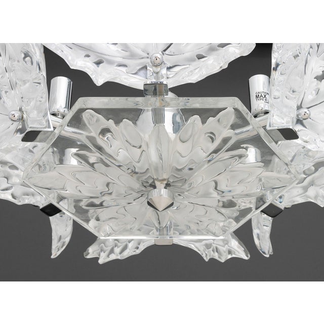 Lalique Crystal "Champs-Elysees" Two-Tier Chandelier For Sale - Image 12 of 13