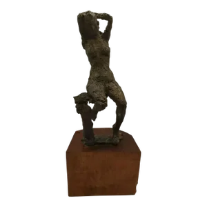 1960s Mid-Century Abstract Sculpture by John Henry Waddell Bronze