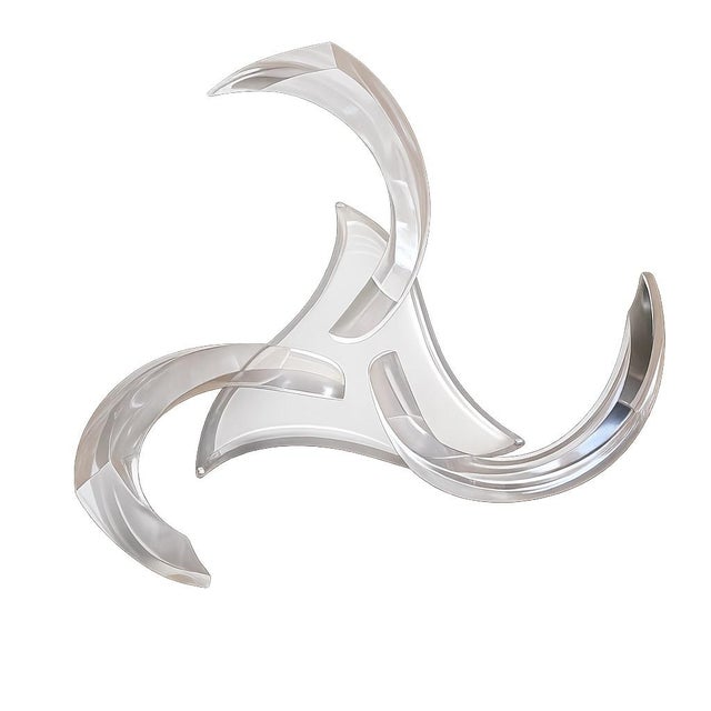 Glass Sculptural 'Cyclone' Coffee Table in Lucite & Glass by Shlomi Haziza, 1980s For Sale - Image 7 of 15
