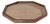 Banyan Mango Wood with Rattan Inlay Octagonal Tray, Large For Sale