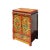 Tribal Orange Yellow Tibetan Floral End Table Nightstand Cabinet For Sale - Image 3 of 8