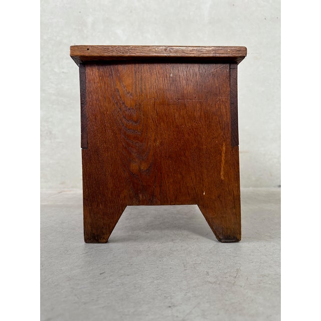 Stool in Oak with Storage For Sale - Image 6 of 8