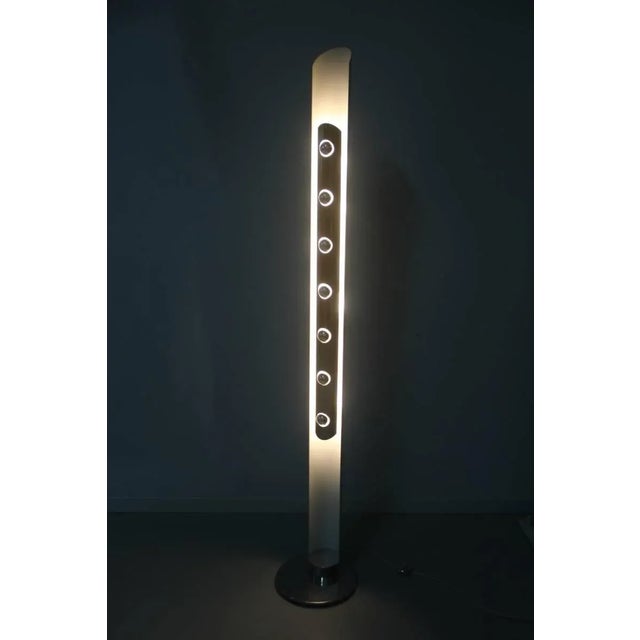 Metal Vintage Italian Sculptural Floor Lamp by Enrico Tronconi For Sale - Image 7 of 8