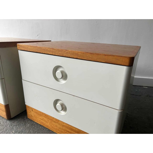 Mid-Century Teak and Formica Bedside Cabinets by Stag, 1960s, Set of 2 For Sale - Image 4 of 7