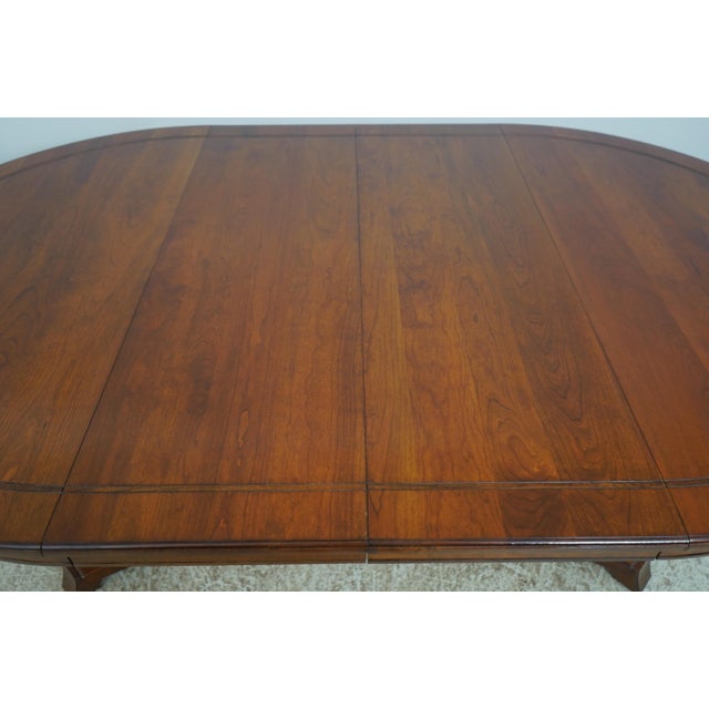 Stickley Round Empire Style Cherry Dining Room Table For Sale - Image 12 of 18