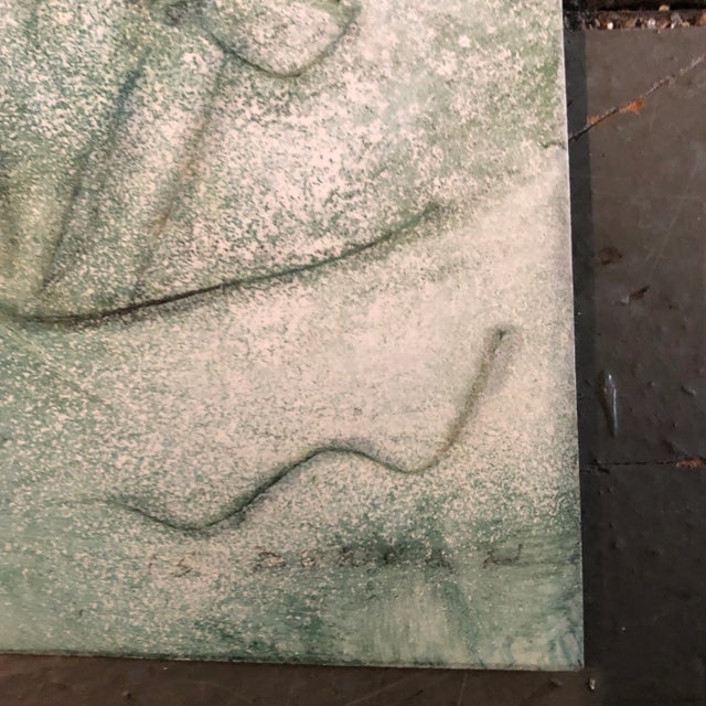 Original painting/drawing on heavy paper Signed on both sides 11 x 14 unframed