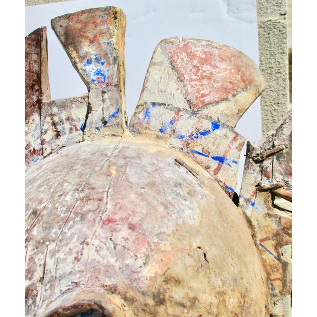 Brown Antique African Fang Tribal Mask From Gabon, Cameroon For Sale - Image 8 of 11