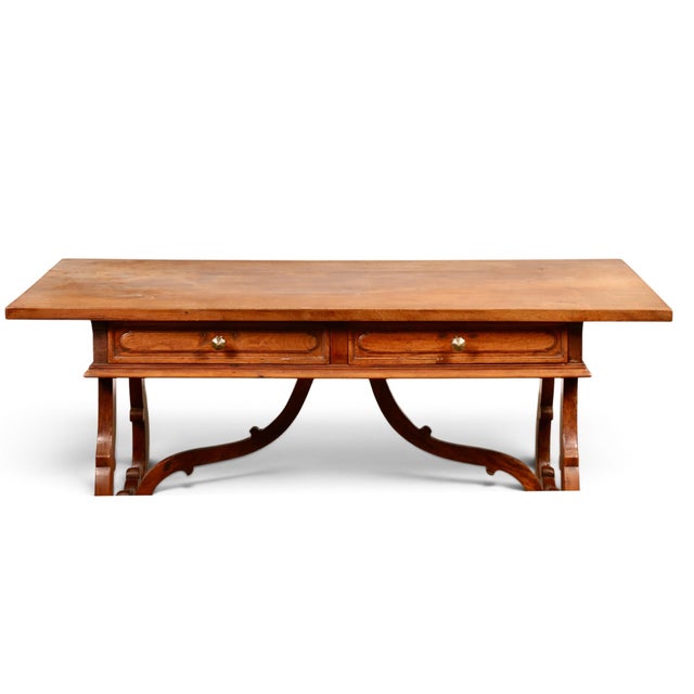 Italian Baroque-Style Writing or Side Table in Walnut, 20th Century For Sale In Los Angeles - Image 6 of 9