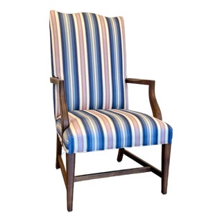 Vintage Ethan Allen Lolling “Martha Washington" Upholstered Accent Chair For Sale