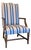 Vintage Ethan Allen Lolling “Martha Washington" Upholstered Accent Chair For Sale